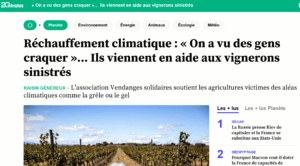 20 minutes pour Vendanges Solidaires
