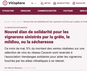 Vitisphère pour Vendanges Solidaires