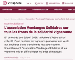 Vitisphère pour Vendanges Solidaires