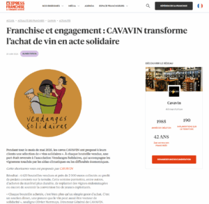 L'Express Franchise pour Vendanges Solidaires
